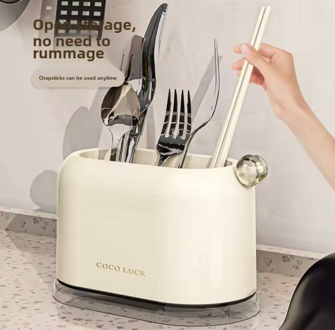 Durable Knife Storage Organizer, Kitchen Utensil Holder With Water Drain Tray, Spoon Fork Chopsticks Storage Rack Durable Knife Storage Organizer, Kitchen Utensil Holder With Water Drain Tray, Spoon Fork Chopsticks Storage Rack